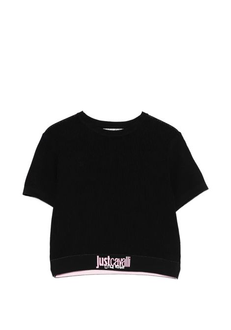 T-shirt con logo JUST CAVALLI KIDS | JGP26049TSAMTBLACK
